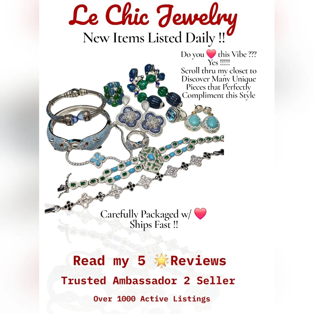 Luxury Silver Turquoise Clover Zircon Crystal Tennis Bracelet